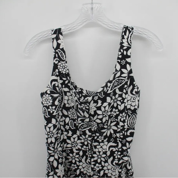 Breakin Loose Black and White Floral Dress Size 14 - Picture 2 of 4